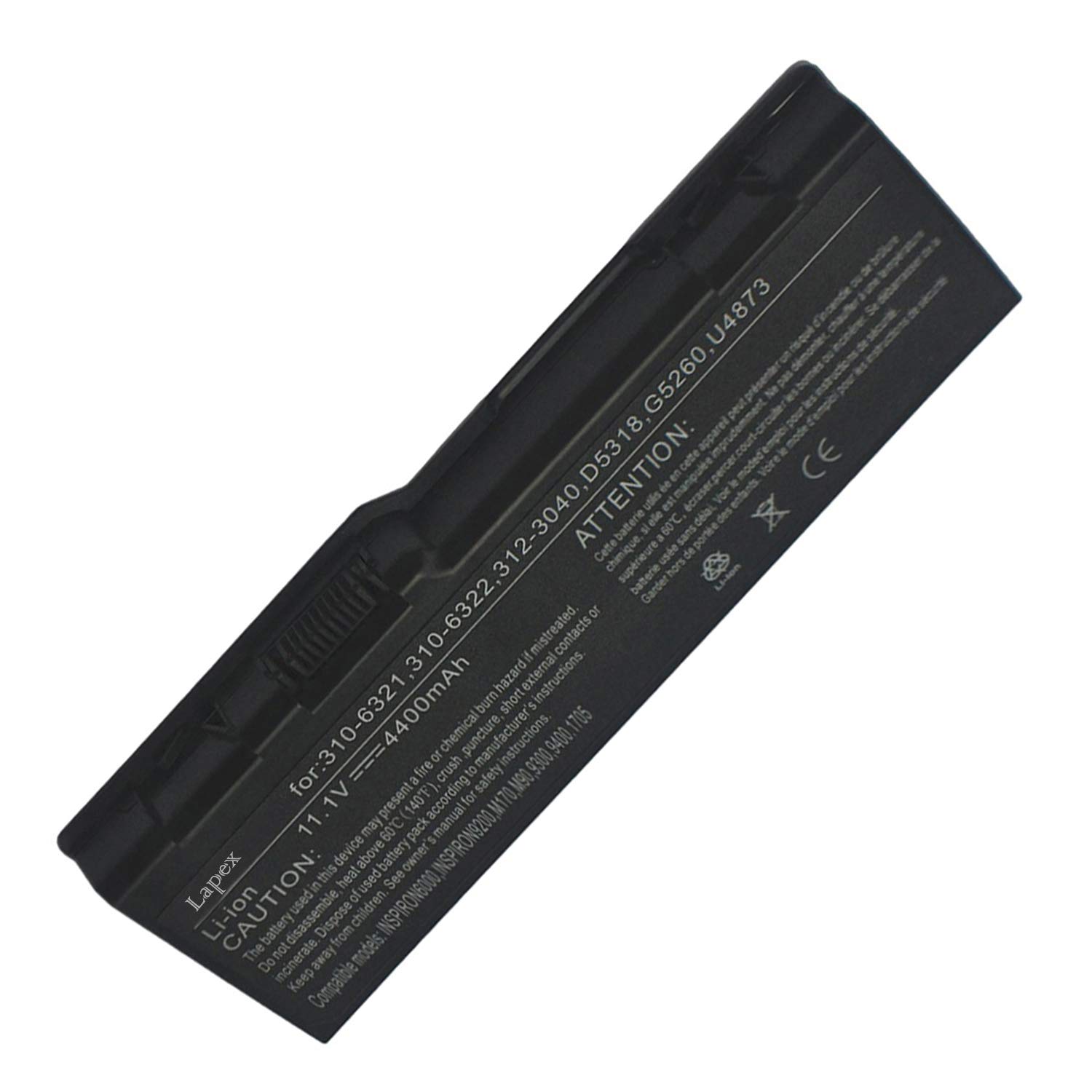 U4873 | Dell 9-Cell 11.1V 6600mAh 80WHr Lithium-Ion Battery for Inspiron 6000 9200 9400 E1705 XPS M170 M1710 Gen2