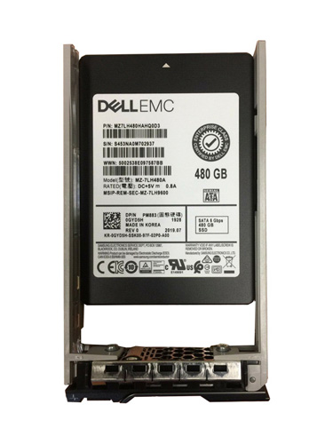 GYD5H | Dell 480GB Read Intensive TLC SATA 6Gb/s 2.5 Hot-pluggable Solid State Drive (SSD) PM883 for PowerEdge Server - NEW