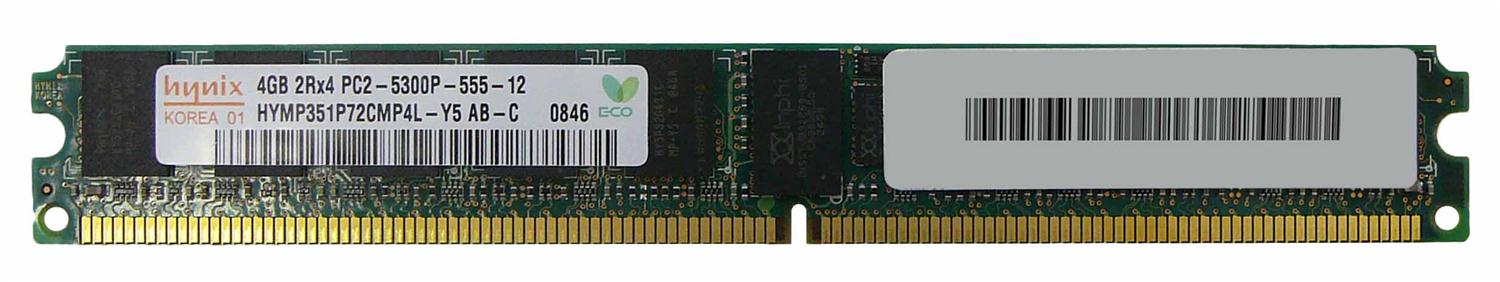 HYMP351P72CMP4L-Y5 | Hynix 4GB DDR2 Registered ECC PC2-5300 667Mhz 2Rx4 Memory