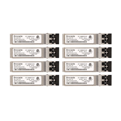 E7Y42A | HP E7Y42A Brocade Xbr-000172 8-Pack 8Gb 10Km Fibre Channel Long Wave Length SFP+ Transceiver