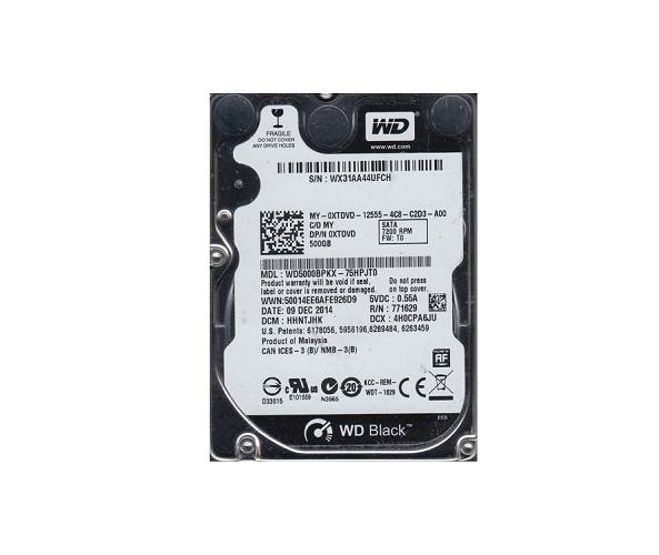 0XTDVD | Dell 500GB 7200RPM SATA 6Gb/s 8MB Cache 2.5 Hard Drive