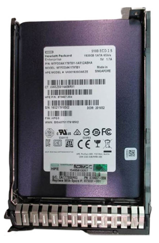 VK001920GWEZE | HPE 1.92TB SATA 6Gb/s Read-intensive 2.5 (SFF) Hot-pluggable SC Digitally Signed Firmware Solid State Drive (SSD)