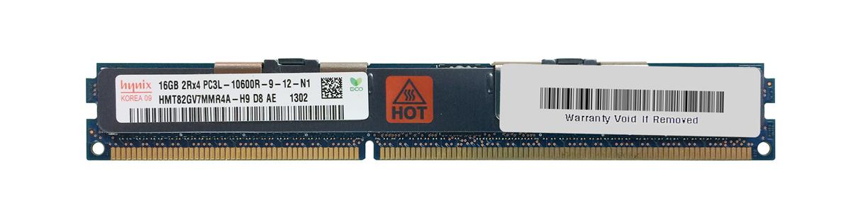 HMT82GV7MMR4A-H9 | Hynix 16GB DDR3-1333MHz PC3-10600 ECC CL9 240-Pin DIMM 1.35V Low Voltage Dual Rank Very Low Profile (VLP) Memory Module