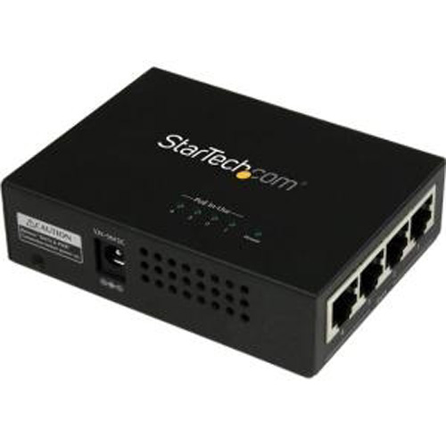POEINJ4G | StarTech 120V 4-Port Gigabit Ethernet POE+ Injector - NEW