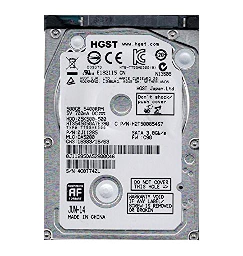 0J11285 | Hitachi TravelStar Z5K500 500GB 5400RPM SATA 3GB/s 8MB Cache 2.5 Internal Hard Drive