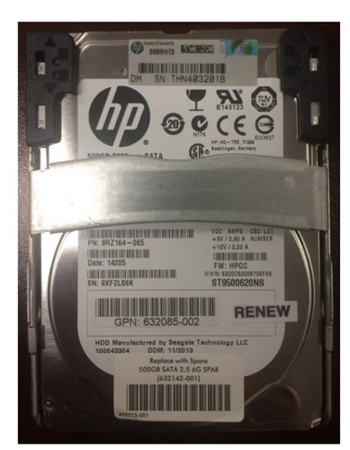 632142-001 | HPE 500GB 7200RPM SATA 6Gb/s 2.5 SFF Quick Release Midline Hard Drive for Proliant Gen. 8 Server