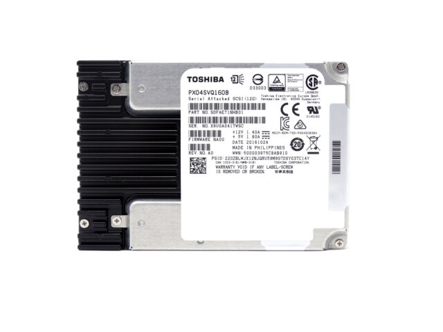 SDFAQ00DAA01 | Toshiba 1.6 TB SAS 12Gb/s 2.5 MLC Enterprise Solid State Drive (SSD) for R730 R630 R430 R330