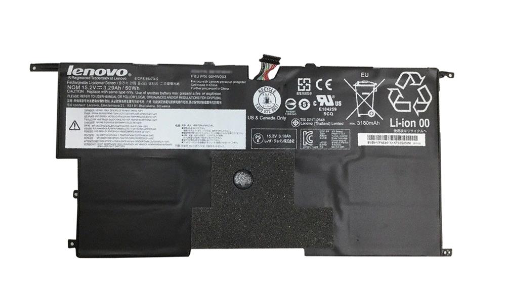 00HW003 | Lenovo 8 Cell 50Wh Polymer Battery for ThinkPad x1 Carbon Gen 2