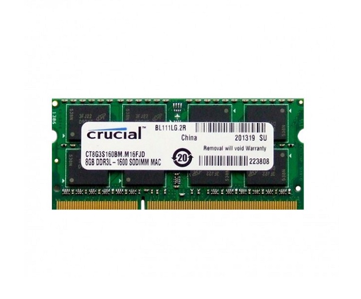 CT8G3S160BM | Crucial Technology 8GB DDR3-1600MHz PC3-12800 non-ECC Unbuffered CL11 204-Pin SoDimm 1.35V Low Voltage Memory Module