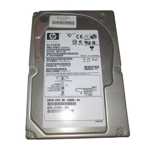 306637-001 | HP 36GB 10000RPM Ultra 320 SCSI 3.5 8MB Cache Hot Swap Hard Drive