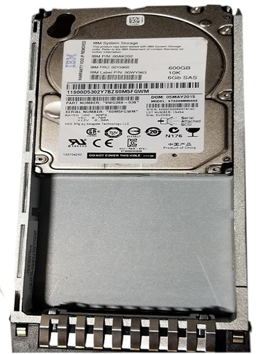 00AK202 | IBM 600GB 10000RPM SAS 6Gb/s 2.5 SFF Hot-pluggable Hard Drive for Storewize V5000