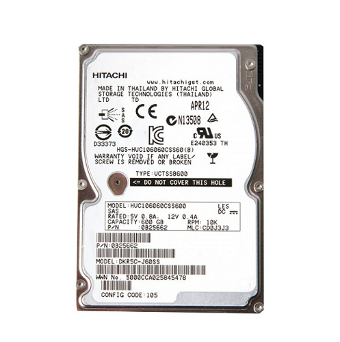 0B25662 | Hitachi 600GB 10000RPM SAS Gbps 2.5 64MB Cache Hard Drive