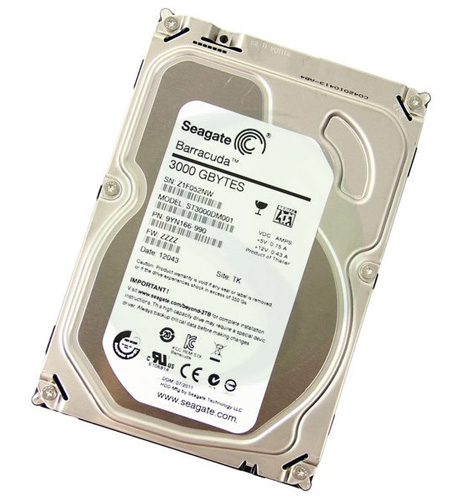 ST3000DM001 | Seagate Barracuda 3TB 7200RPM SATA 6Gb/s 64MB Cache 3.5 Internal Hard Drive