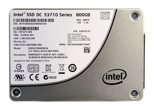 SSDSC2BA800G401 | Intel DC S3710 Series 800GB SATA 6GB/s 2.5 MLC Solid State Drive (SSD)