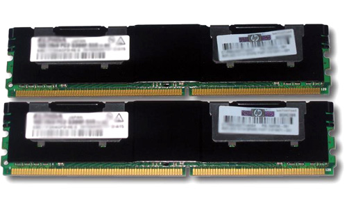 397415-S21 | HP 8GB (2X4GB) 667MHz PC2-5300 CL5 Dual Rank Fully Buffered DDR2 SDRAM DIMM Memory Kit for ProLiant Server DL360 DL380 ML370 G5