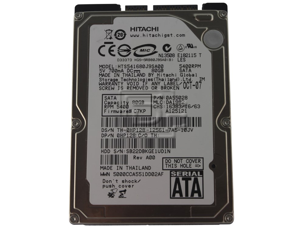 0A25432 | Hitachi 40GB 5400RPM ATA 100 2.5 8MB Cache Travelstar Hard Drive