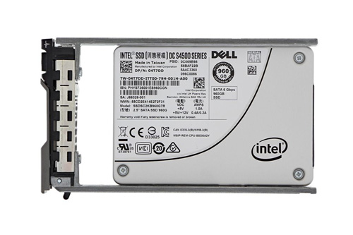 4T7DD | Dell 960GB Read-intensive Triple Level-Cell (TLC) SATA 6Gb/s 2.5 Hot-pluggable DC S4500 Series SSD for 14G PowerEdge Server - NEW