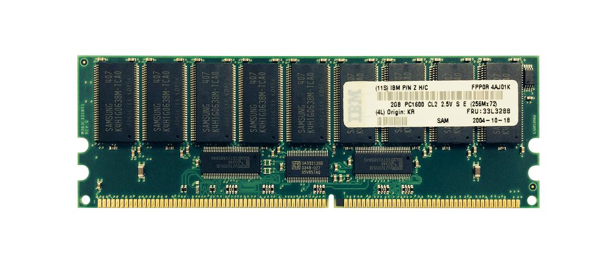 33L3288 | IBM 2GB PC1600 DDR-200MHz ECC CL2 184-Pin DIMM Memory Module