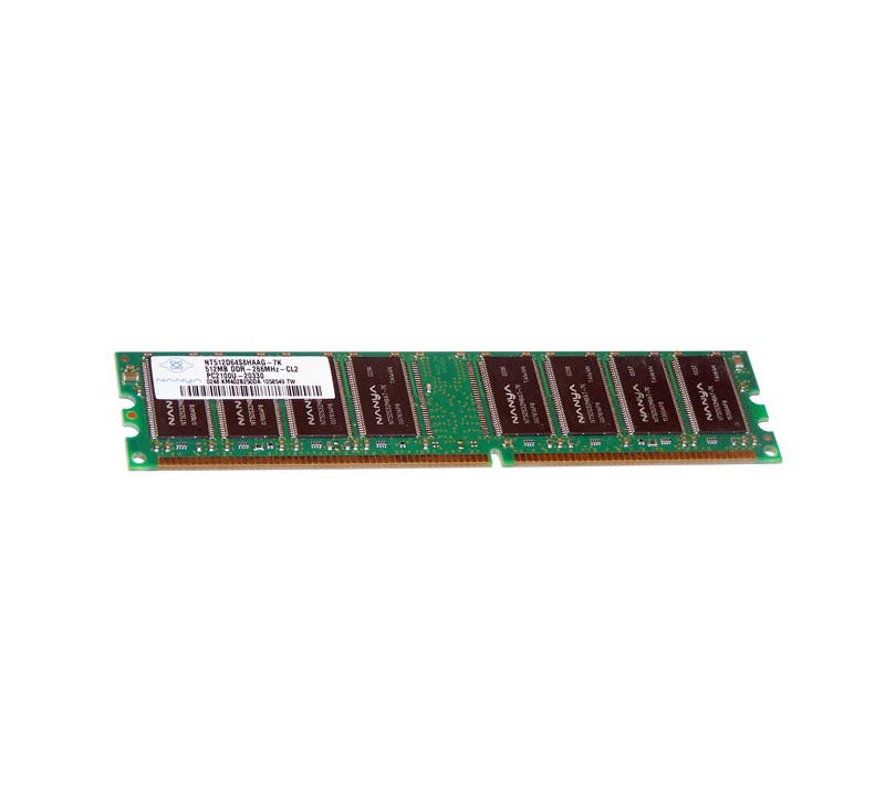 NT512D64S8HAAG-7K | Nanya 512MB DDR-266MHz PC2100 non-ECC Unbuffered CL2.5 184-Pin DIMM 2.5V Memory Module