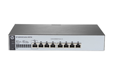 J9979A | HP 1820-8G Switch 8-Ports Managed Desktop, Rack-mountable, Wall-Mountable - NEW