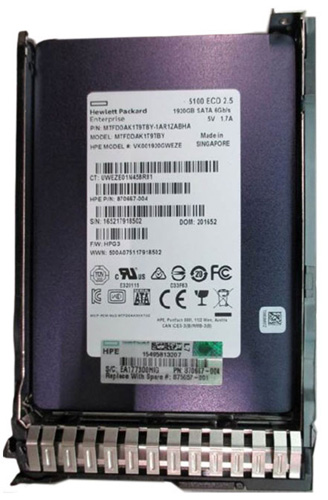 875657-001 | HPE 1.92TB SATA 6Gb/s Read-intensive 2.5 (SFF) Hot-pluggable SC Digitally Signed Firmware Solid State Drive (SSD) - NEW
