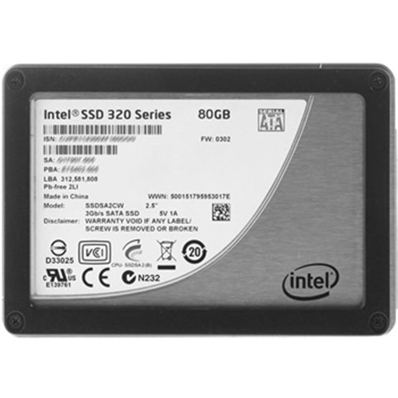 SSDSA2CW080G301 | Intel 320 Series 80GB SATA 3Gbps 2.5 MLC NAND Flash Solid State Drive (SSD)