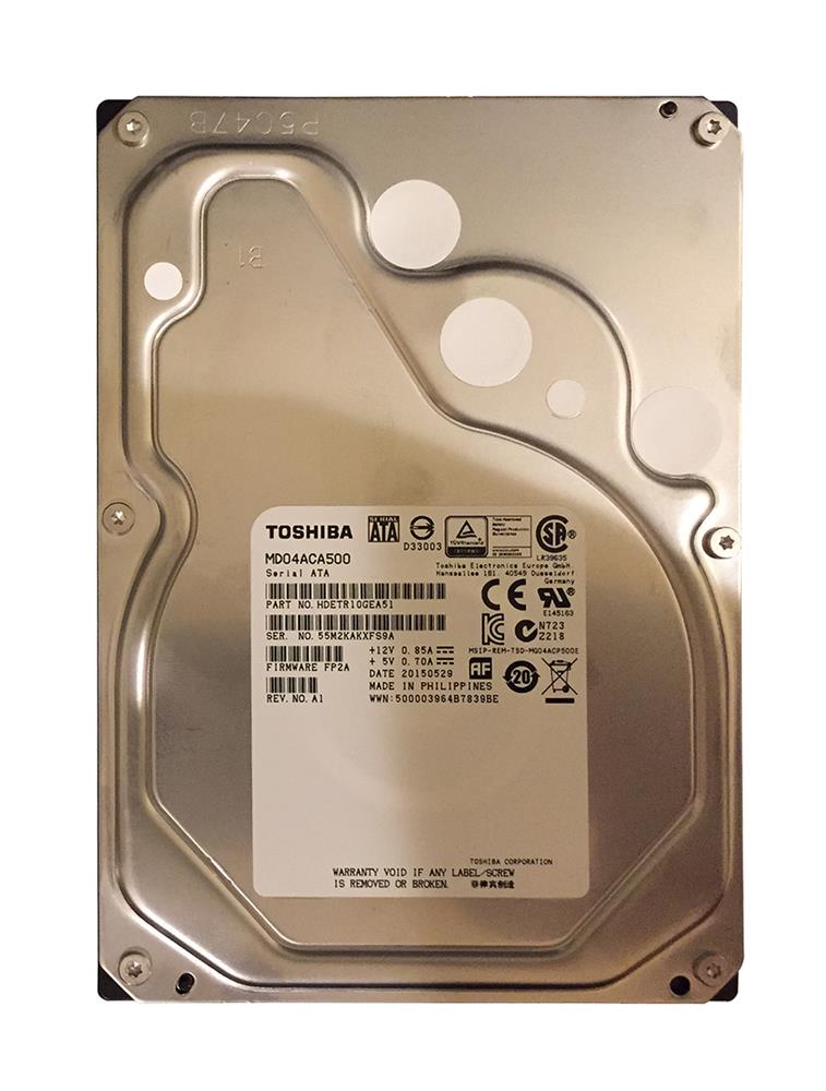 HDETR10GEA51 | Toshiba 5TB 7200RPM SATA 6 Gbps 3.5 128MB Cache Desktop Hard Drive