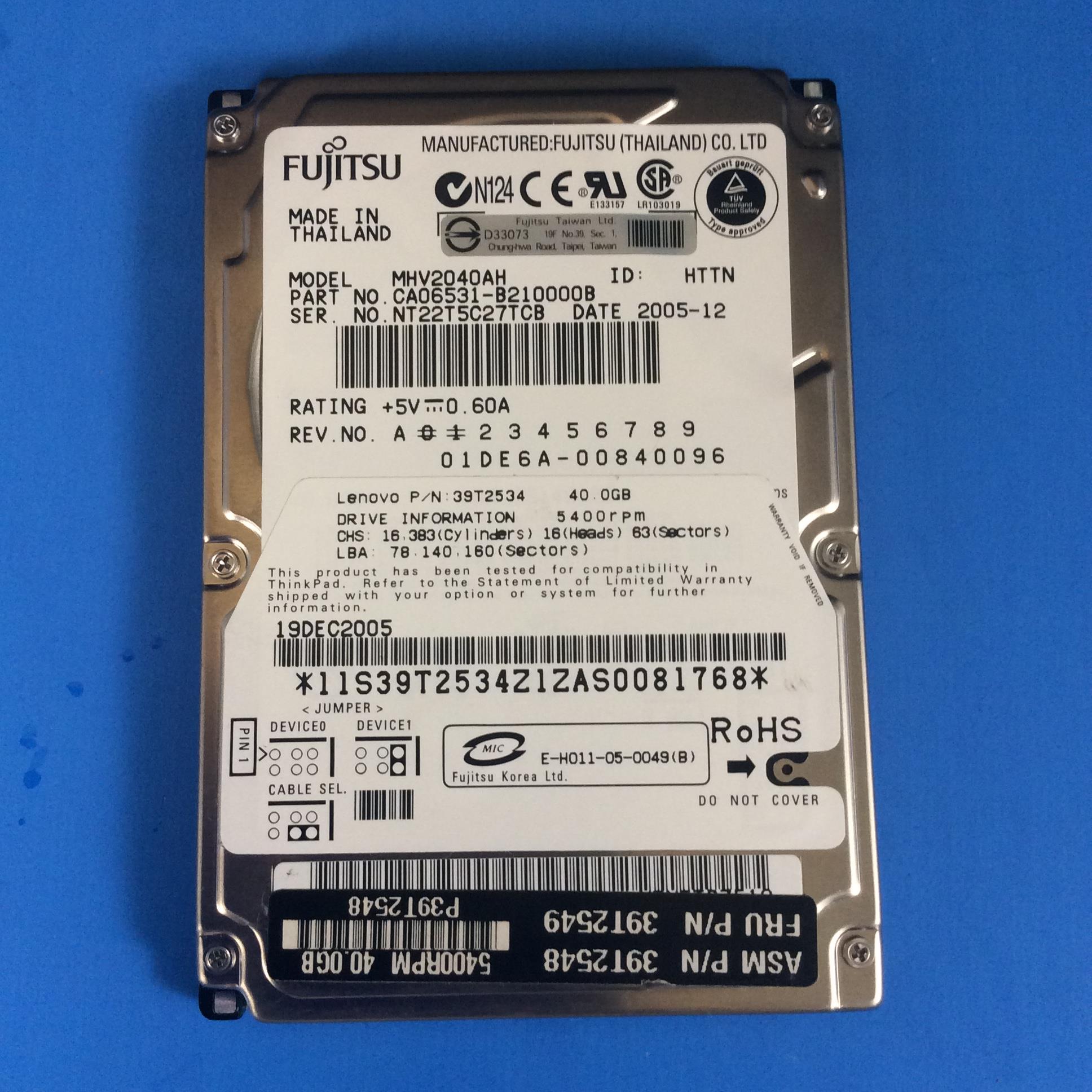 0A27318 | Hitachi 100GB 7200RPM SATA 1.5 Gbps 2.5 8MB Cache Travelstar Hard Drive