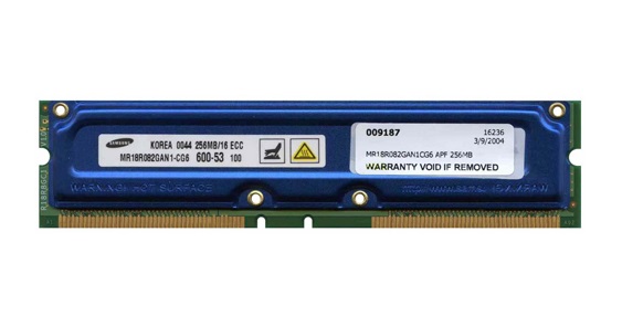 MR18R082GAN1 | Samsung 256MB RDRAM PC600 ECC 184-Pin Rambus Memory