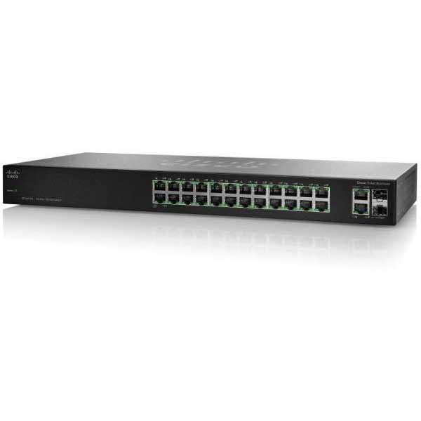 SF112-24 | Cisco Small Business Sf112-24 Unmanaged Switch - 24 Ethernet Ports & 2 Combo Gigabit SFP Ports - NEW