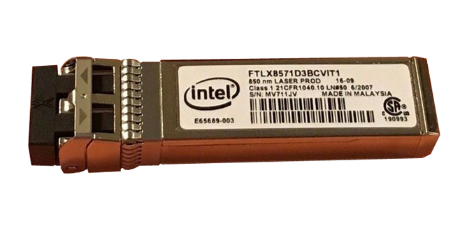 105-000-669-00 | Intel SFP+ Transceiver Module 1000BASE-SX, 10GBASE-SR Plug-in Module