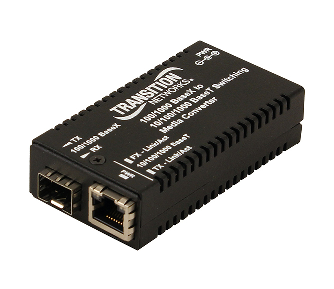 M/GE-PSW-SX-01-NA | Transition Networks 2-Port 10/100/1000BTX to 1000BSX MM SC Transceiver Media Converter