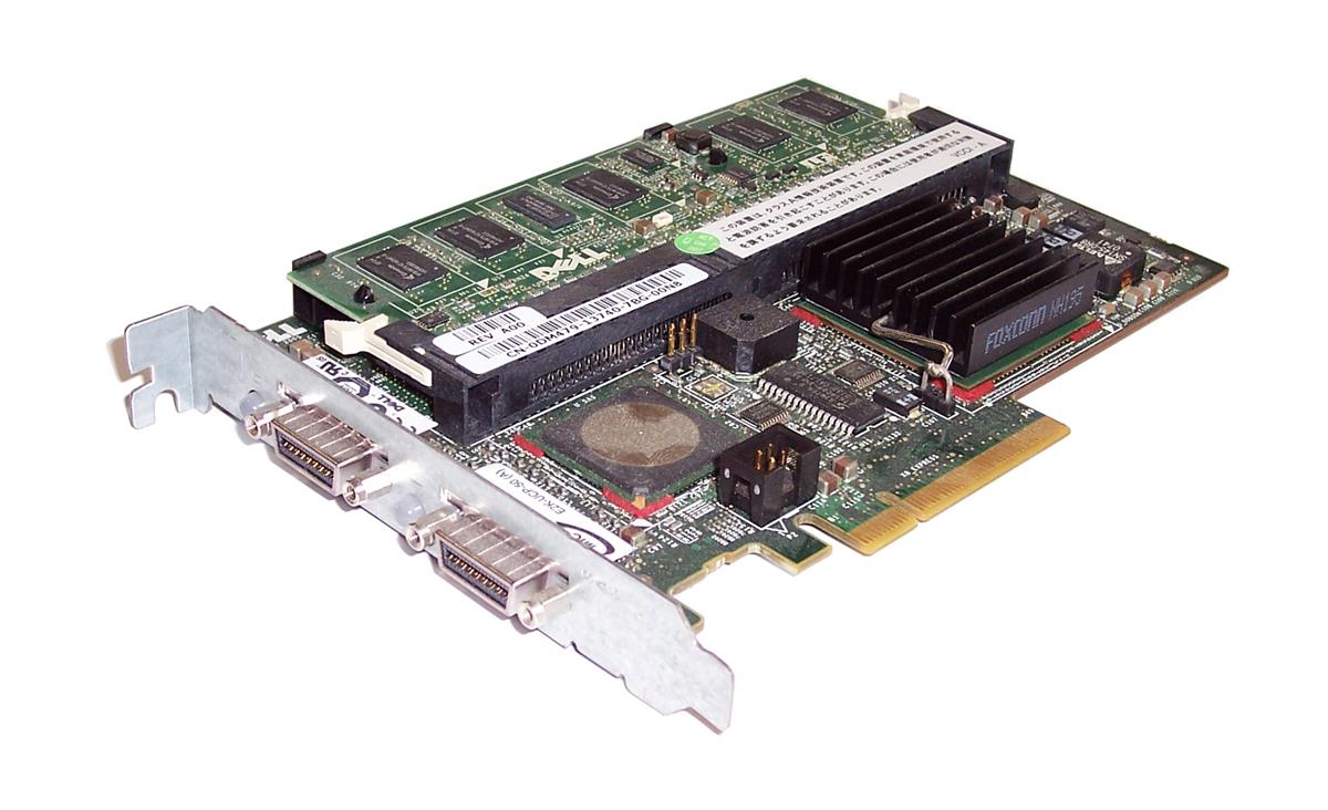 0FY374 | Dell PERC 6/e SAS 3Gb/s 512MB Cache PCI-Express 1 RAID Controller Card