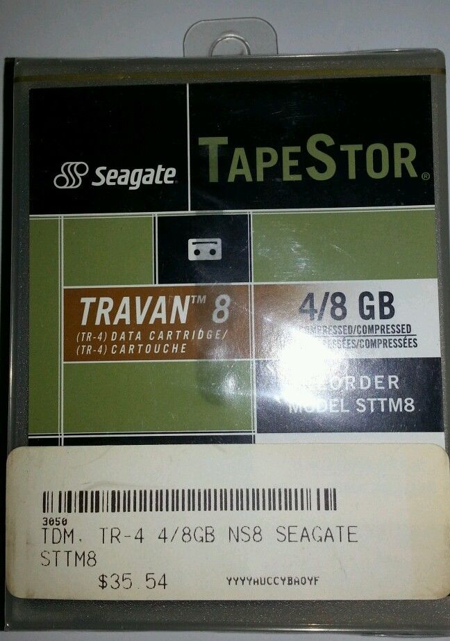 STTM8 | Seagate Travan Data Cartridge - Travan - 4GB (Native) / 8GB (Compressed)