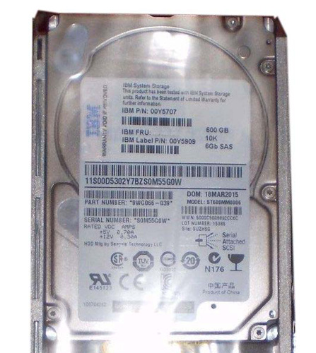 00Y5909 | IBM 600GB 10000RPM SAS 6Gb/s SFF 2.5 Hot-pluggable Hard Drive for Storage System V3700 - NEW