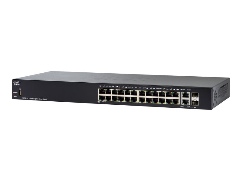 SG250-26P-K9 | Cisco Small Business Sg250-26p Managed Switch - 24 Poe+ Ethernet Ports And 2 Combo Gigabit SFP Ports - NEW