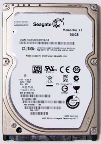 ST95005620AS | Seagate st95005620as momentus xt 500gb 7200rpm sata 3gbps 32mb buffer 2.5 inch hybrid solid state hard drive