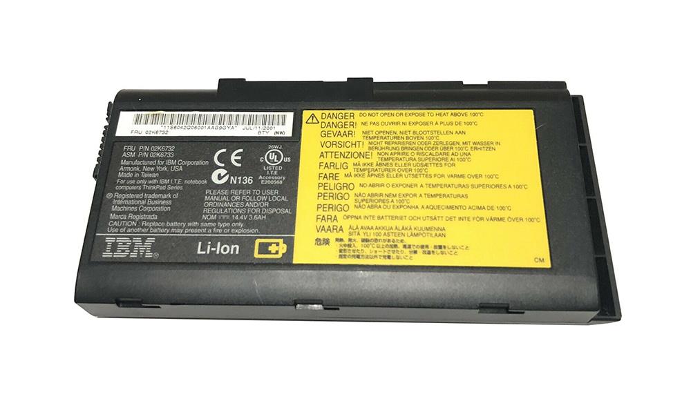 02K6732 | IBM Li-Ion Battery for ThinkPad i Series 1200 1300 Type 1161 1171