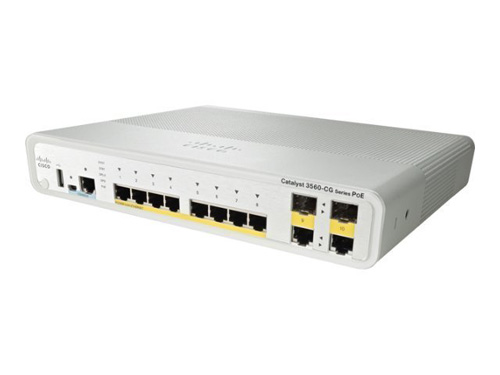 WS-C3560C-8PC-S | Cisco Catalyst Compact 3560C-8PC-S Managed Switch 8 POE+ Ethernet-Ports and 2 Combo Gigabit SFP-Ports