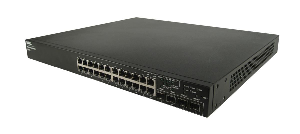 0TK308 | Dell PowerConnect 6224 24-Ports 10/100/1000BASE-T + 4 x shared SFP Gigabit Ethernet Managed Switch