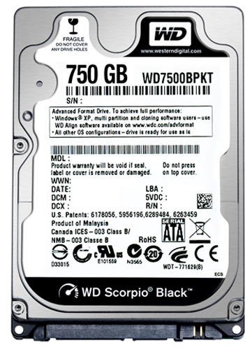 WD7500BPKT | Western Digital 750GB 7200RPM SATA Gbps 2.5 16MB Cache Hard Drive