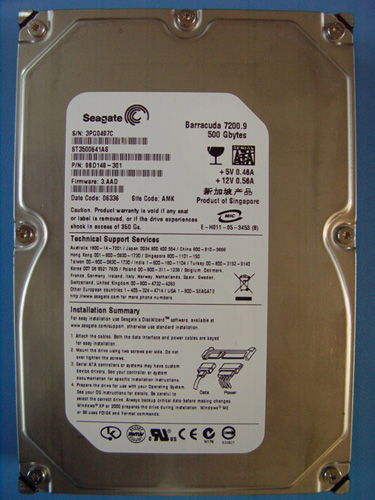 ST3500641AS | Seagate 500GB 7200RPM SATA Gbps 3.5 16MB Cache Barracuda Hard Drive