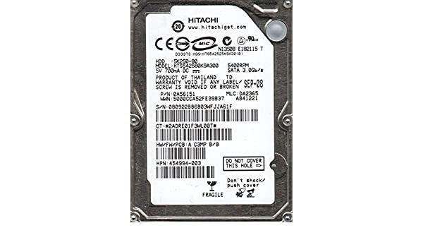 0A56151 | Hitachi 80GB 5400RPM SATA Gbps 2.5 8MB Cache Hard Drive