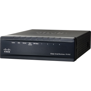 RV042G-K9-NA | Cisco RV042 Dual WAN VPN Router 6 Ports Desktop