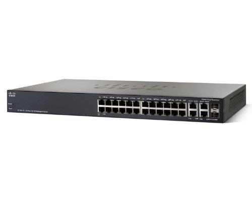 SRW224G4-K9-NA | Cisco Small Business 300 Series 24-Ports 10/100 2-Ports 10/100/1000 2-Ports Combo mini-GBIC Managed Switch