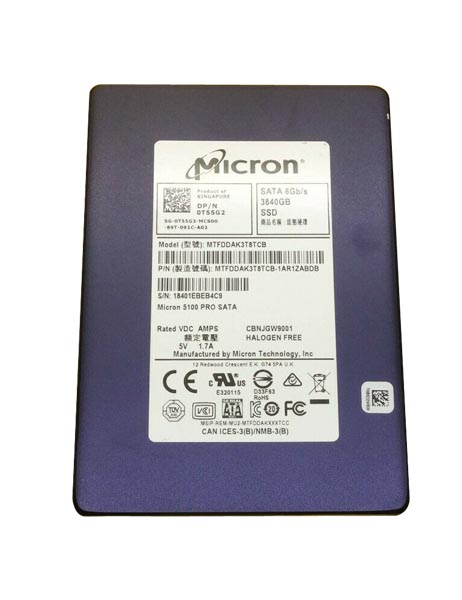 MTFDDAK3T8TCB | Micron 5100 Pro 3.84TB SATA 6Gb/s 2.5 Solid State Drive (SSD)