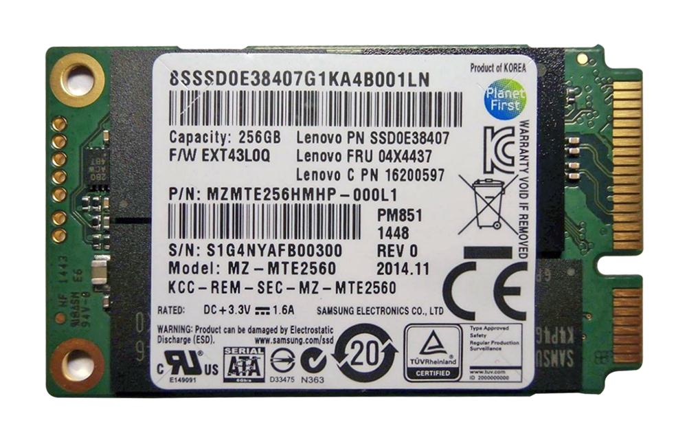 04X4437 | Lenovo 256GB PCIe mSATA Solid State Drive (SSD)