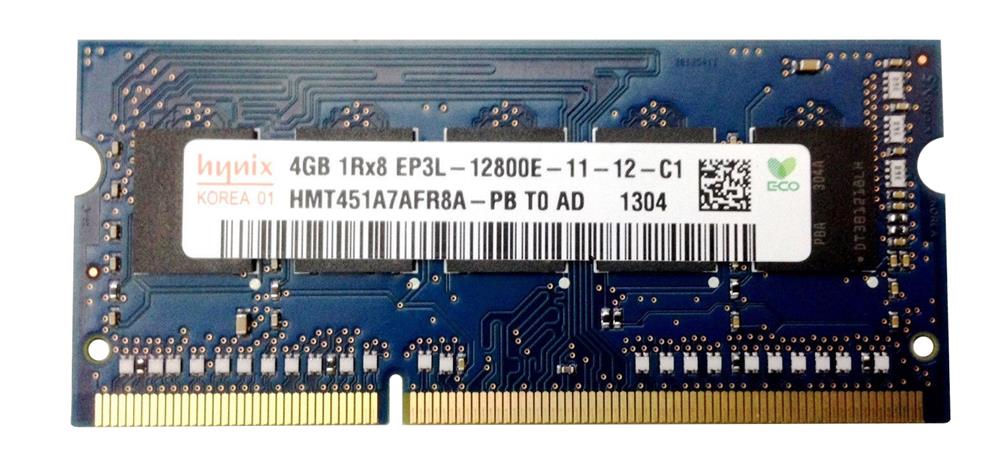 HMT451A7AFR8A-PB | Hynix 4GB DDR3 SoDimm ECC PC3-12800 1600Mhz 1Rx8 Memory