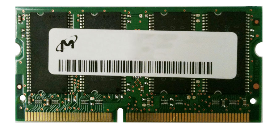 MT8LSDT3264HY-133D2 | Micron 256MB 133MHz PC133 non-ECC Unbuffered CL3 144-Pin SoDimm Dual Rank Memory Module