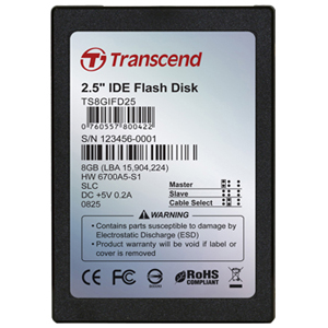 TS8GIFD25 | Transcend 8 GB Internal Solid State Drive (SSD) - 2.5 - IDE